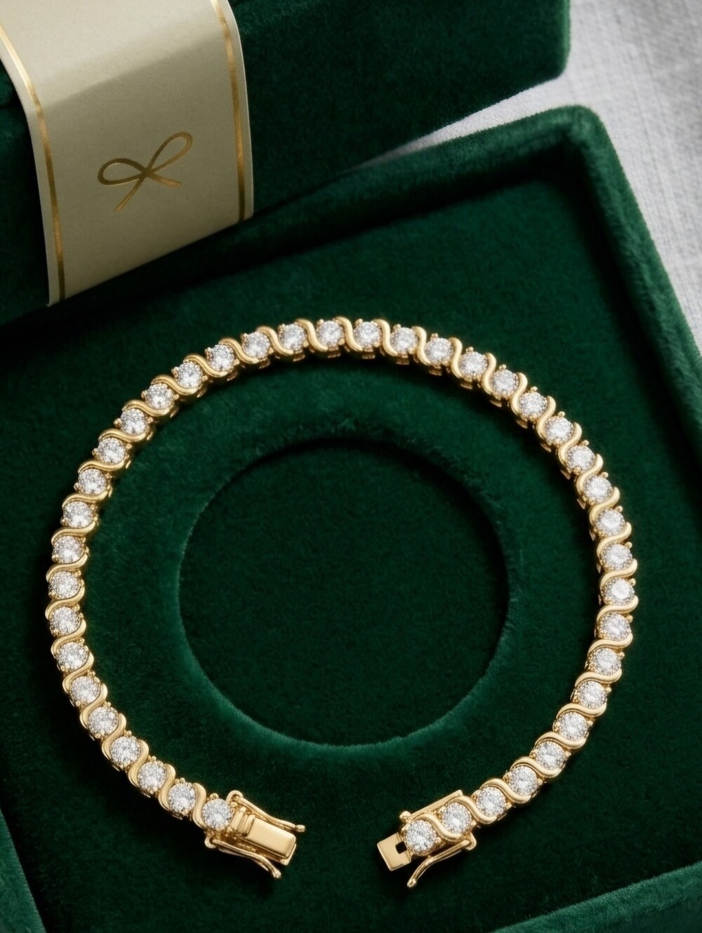 Moissanite 4.5 CT Gold Tennis Bracelet